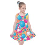 Circles Art Seamless Repeat Bright Colors Colorful Kids  Summer Dress