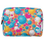 Circles Art Seamless Repeat Bright Colors Colorful Make Up Pouch (Medium)