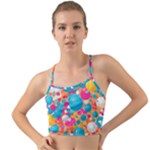 Circles Art Seamless Repeat Bright Colors Colorful Mini Tank Bikini Top