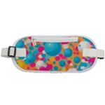 Circles Art Seamless Repeat Bright Colors Colorful Rounded Waist Pouch