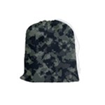 Camouflage, Pattern, Abstract, Background, Texture, Army Drawstring Pouch (Large)