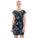 Camouflage, Pattern, Abstract, Background, Texture, Army Cap Sleeve Bodycon Dress