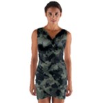 Camouflage, Pattern, Abstract, Background, Texture, Army Wrap Front Bodycon Dress