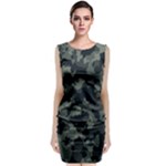 Camouflage, Pattern, Abstract, Background, Texture, Army Classic Sleeveless Midi Dress