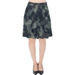 Camouflage, Pattern, Abstract, Background, Texture, Army Velvet High Waist Skirt