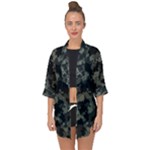 Camouflage, Pattern, Abstract, Background, Texture, Army Open Front Chiffon Kimono