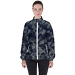 Camouflage, Pattern, Abstract, Background, Texture, Army Women s High Neck Windbreaker