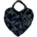 Camouflage, Pattern, Abstract, Background, Texture, Army Giant Heart Shaped Tote