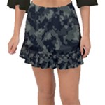 Camouflage, Pattern, Abstract, Background, Texture, Army Fishtail Mini Chiffon Skirt