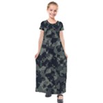 Camouflage, Pattern, Abstract, Background, Texture, Army Kids  Short Sleeve Maxi Dress