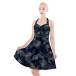 Camouflage, Pattern, Abstract, Background, Texture, Army Halter Party Swing Dress 