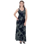 Camouflage, Pattern, Abstract, Background, Texture, Army Sleeveless Velour Maxi Dress