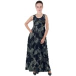 Camouflage, Pattern, Abstract, Background, Texture, Army Empire Waist Velour Maxi Dress