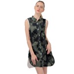 Camouflage, Pattern, Abstract, Background, Texture, Army Sleeveless Shirt Dress