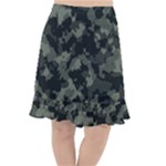 Camouflage, Pattern, Abstract, Background, Texture, Army Fishtail Chiffon Skirt