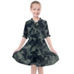 Camouflage, Pattern, Abstract, Background, Texture, Army Kids  All Frills Chiffon Dress