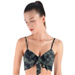 Camouflage, Pattern, Abstract, Background, Texture, Army Woven Tie Front Bralet