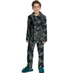 Camouflage, Pattern, Abstract, Background, Texture, Army Kids  Long Sleeve Velvet Pajamas Set