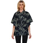 Camouflage, Pattern, Abstract, Background, Texture, Army Women s Batwing Button Up Shirt