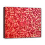 Chinese Hieroglyphs Patterns, Chinese Ornaments, Red Chinese Deluxe Canvas 20  x 16  (Stretched)