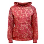 Chinese Hieroglyphs Patterns, Chinese Ornaments, Red Chinese Women s Pullover Hoodie