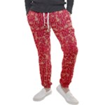 Chinese Hieroglyphs Patterns, Chinese Ornaments, Red Chinese Men s Jogger Sweatpants