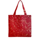 Chinese Hieroglyphs Patterns, Chinese Ornaments, Red Chinese Zipper Grocery Tote Bag
