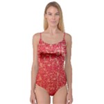 Chinese Hieroglyphs Patterns, Chinese Ornaments, Red Chinese Camisole Leotard 