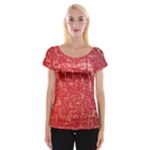 Chinese Hieroglyphs Patterns, Chinese Ornaments, Red Chinese Cap Sleeve Top