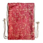Chinese Hieroglyphs Patterns, Chinese Ornaments, Red Chinese Drawstring Bag (Large)