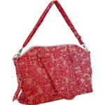 Chinese Hieroglyphs Patterns, Chinese Ornaments, Red Chinese Canvas Crossbody Bag