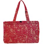 Chinese Hieroglyphs Patterns, Chinese Ornaments, Red Chinese Canvas Work Bag