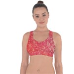 Chinese Hieroglyphs Patterns, Chinese Ornaments, Red Chinese Cross String Back Sports Bra