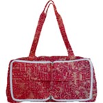 Chinese Hieroglyphs Patterns, Chinese Ornaments, Red Chinese Multi Function Bag