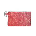 Chinese Hieroglyphs Patterns, Chinese Ornaments, Red Chinese Canvas Cosmetic Bag (Small)