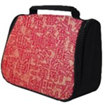 Chinese Hieroglyphs Patterns, Chinese Ornaments, Red Chinese Full Print Travel Pouch (Big)