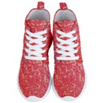 Chinese Hieroglyphs Patterns, Chinese Ornaments, Red Chinese Women s Lightweight High Top Sneakers