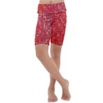 Chinese Hieroglyphs Patterns, Chinese Ornaments, Red Chinese Kids  Lightweight Velour Cropped Yoga Leggings