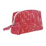 Chinese Hieroglyphs Patterns, Chinese Ornaments, Red Chinese Wristlet Pouch Bag (Medium)
