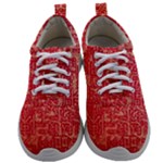 Chinese Hieroglyphs Patterns, Chinese Ornaments, Red Chinese Mens Athletic Shoes