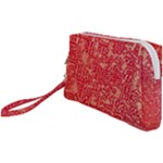 Chinese Hieroglyphs Patterns, Chinese Ornaments, Red Chinese Wristlet Pouch Bag (Small)