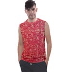 Chinese Hieroglyphs Patterns, Chinese Ornaments, Red Chinese Men s Regular Tank Top