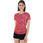 Chinese Hieroglyphs Patterns, Chinese Ornaments, Red Chinese Back Cut Out Sport T-Shirt