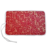 Chinese Hieroglyphs Patterns, Chinese Ornaments, Red Chinese Pen Storage Case (L)