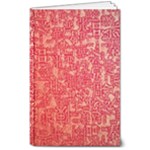Chinese Hieroglyphs Patterns, Chinese Ornaments, Red Chinese 8  x 10  Softcover Notebook
