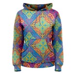 Colorful Floral Ornament, Floral Patterns Women s Pullover Hoodie