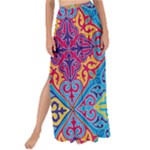 Colorful Floral Ornament, Floral Patterns Maxi Chiffon Tie-Up Sarong