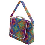 Colorful Floral Ornament, Floral Patterns Box Up Messenger Bag