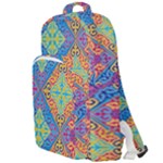 Colorful Floral Ornament, Floral Patterns Double Compartment Backpack