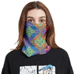 Colorful Floral Ornament, Floral Patterns Face Covering Bandana (Two Sides)